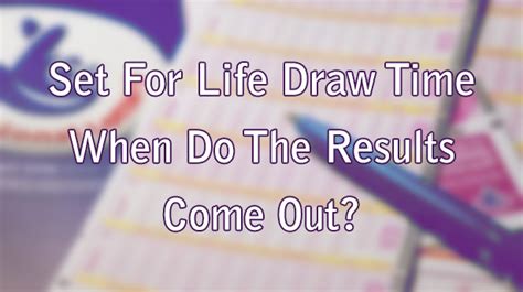 set for life draw time